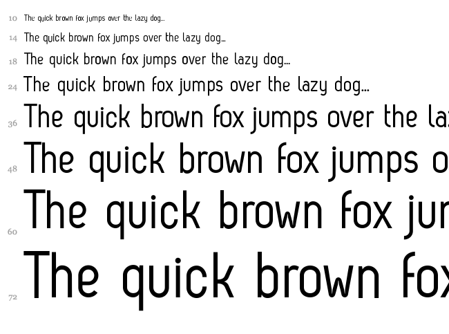 Zag font waterfall